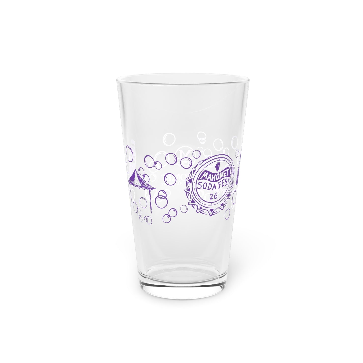 Mahomet Soda Festival Logo Pint Glass | 16oz
