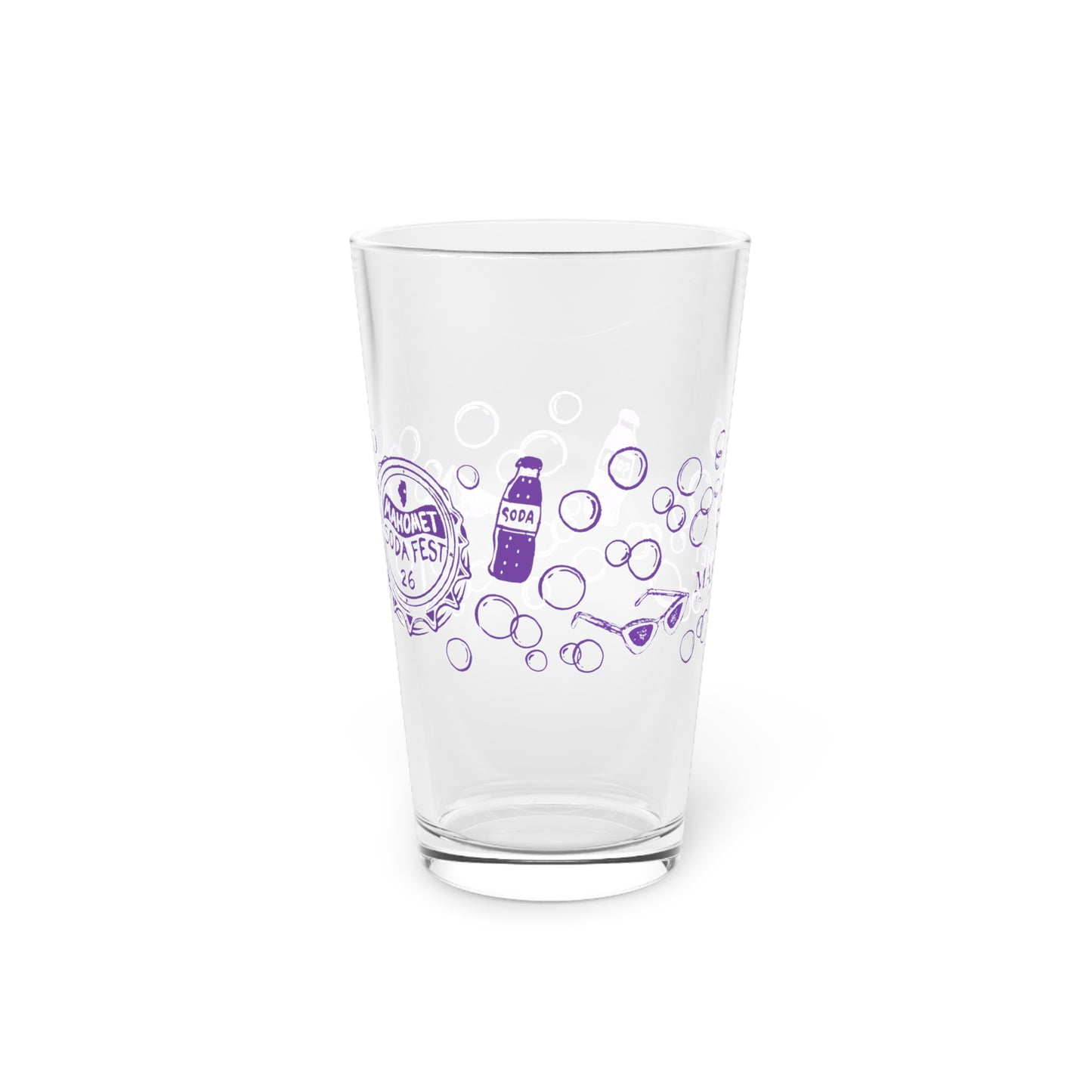 Mahomet Soda Festival Logo Pint Glass | 16oz