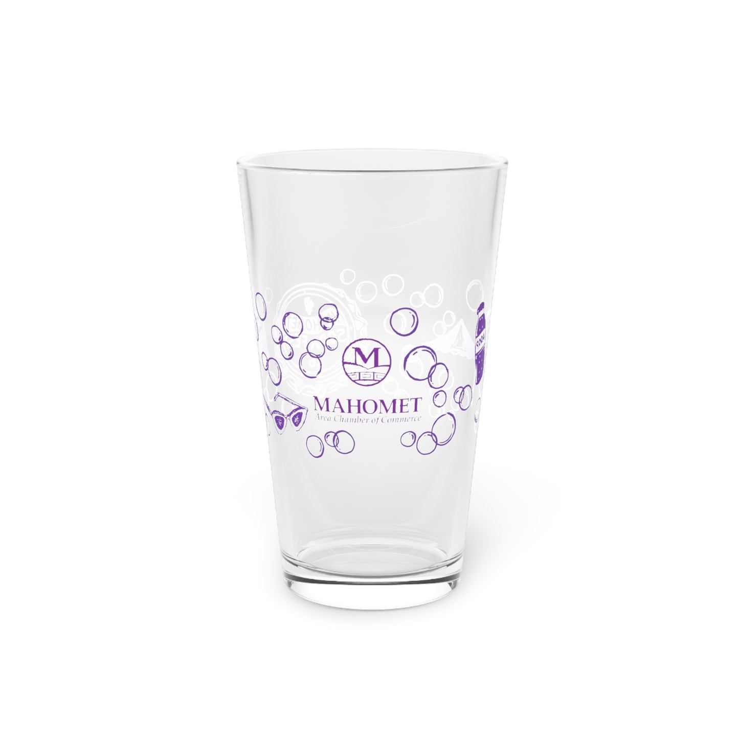 Mahomet Soda Festival Logo Pint Glass | 16oz